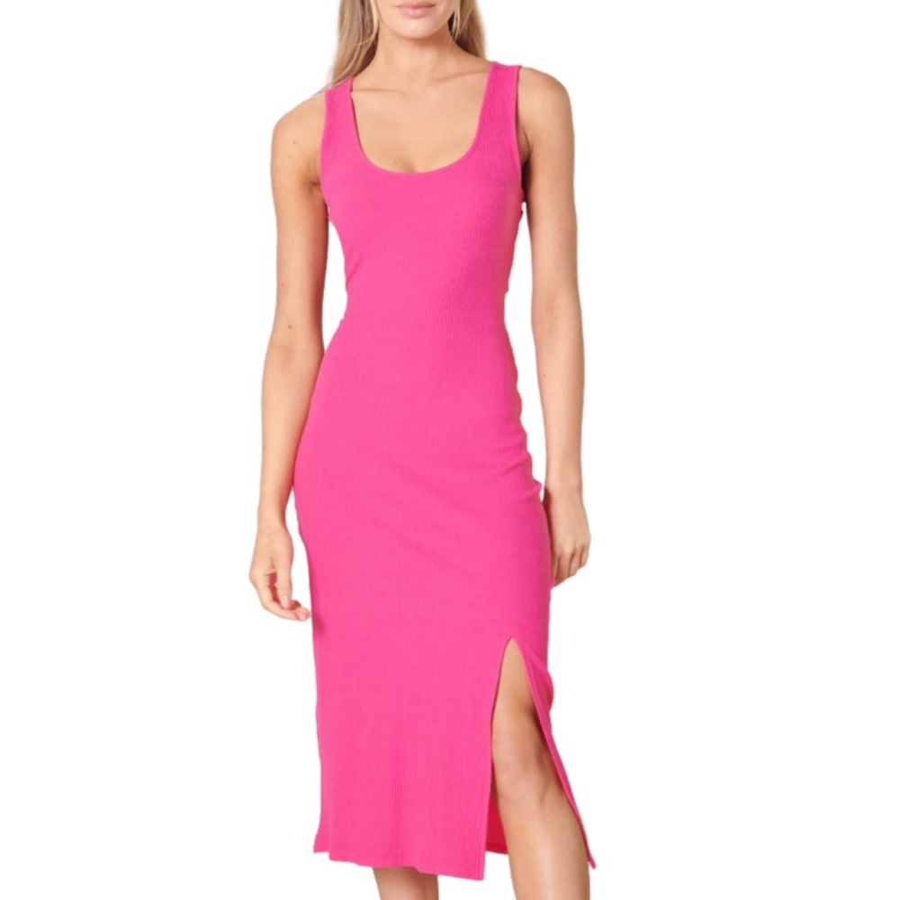 NWOT Sugarlips Digby Ribbed Knit Tie Back Bodycon Dress